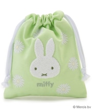 Dick Bruna miffy 巾着 pistachio&lavender