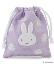 Dick Bruna miffy 巾着 pistachio&lavender