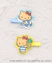 ◆【ワンズテラス限定】ハローキティ ヘアクリップ 日焼け