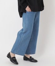 ウエストリブ ストレッチデニムパンツ