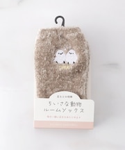 【あったか】アニマル刺繍 ルームソックス
