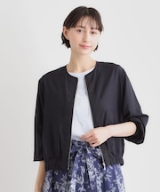 【洗える/プラケット刺繍入り/羽織に使える】シアーブルゾン