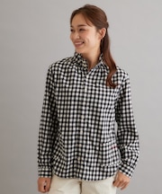 【日本製/ワンマイルウェア】コットン起毛シャツブラウス