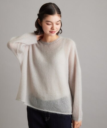 【日本製/ワンマイルウエア】 モヘヤリラックスニット
