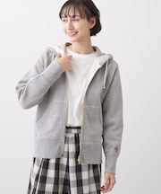 【ユニセックス/洗える】吊り裏毛フーデッドパーカー
