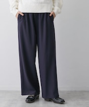 【洗える】ストレッチツイルワイドパンツ