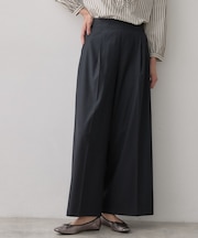 【後ろウエストゴム】センタープレスワイドパンツ
