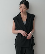 Comfy SET UP｜ベルテッドジレ【セットアップ対応／通勤／カセット服／接触冷感／UVカット】