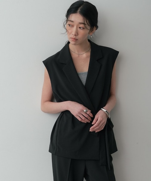 Comfy SET UP|ベルテッドジレ【セットアップ対応/通勤/カセット服/接触冷感/UVカット】