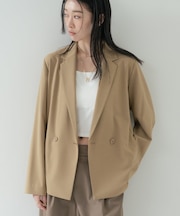 Comfy SET UP|ダブルブレストイージージャケット【セットアップ対応/通勤/カセット服/接触冷感/UVカット】