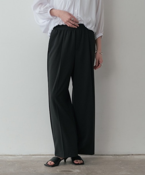 Comfy SET UP|イージーストレートワイドパンツ【セットアップ対応/通勤/カセット服/接触冷感/UVカット】