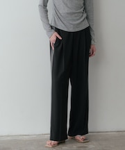 Comfy SET UP|イージーサイドラインワイドパンツ【セットアップ対応/通勤/カセット服/接触冷感/UVカット】