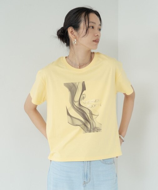 箔ロゴプリントTシャツ