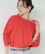 サッカーオフショルブラウス【再入荷/2WAY】