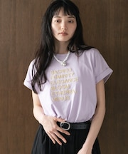 刺繍フレーズTシャツ【再入荷】