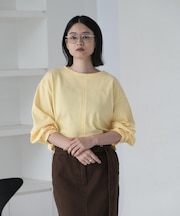 ロングスリーブフォルムカットソー【洗える】