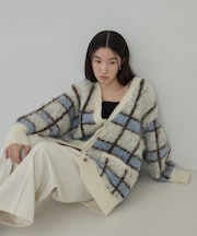 ボックスシルエットシャギーカーディガン