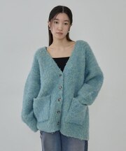 ボックスシルエットシャギーカーディガン