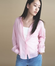 AIRYDRY コットンカシュクールシャツ【通気性◎/2WAY】