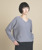 Everyday Color Vネックラメガーターニット 9色展開 WEB限定カラーあり