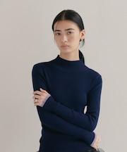 【WEB限定カラーあり】Relaxy Rich シルクカシミヤ混 モックネック ニット