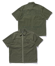 ZIP UP S/S WORK SHIRT