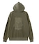 PIGMENT DYED FACE AND LOGO SQUARE PATCH ZIP UP SWEAT HOODIE