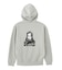 RHINESTONE LOGO AND FACE ZIP UP SWEAT HOODIE