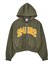 STUDDED LOGO ZIP UP SWEAT HOODIE