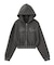 PIGMENT DYED SCRIPT LOGO COMPACT ZIP UP SWEAT HOODIE