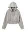 PIGMENT DYED SCRIPT LOGO COMPACT ZIP UP SWEAT HOODIE