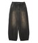 TUCK WIDE LEG DENIM PANTS