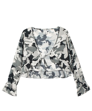 HIBISCUS CAMOUFLAGE BLOUSE