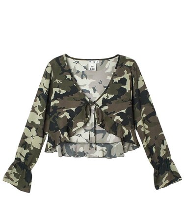 HIBISCUS CAMOUFLAGE BLOUSE