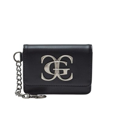 METAL XG EMBLEM FAUX LEATHER CARD CASE