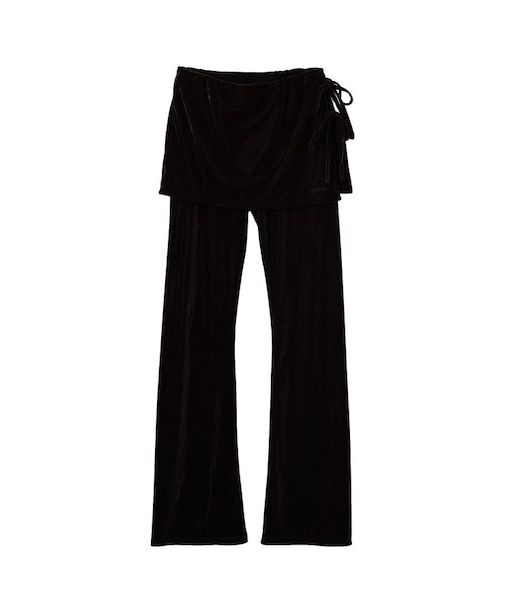 LAYERED STYLE VELOUR PANTS