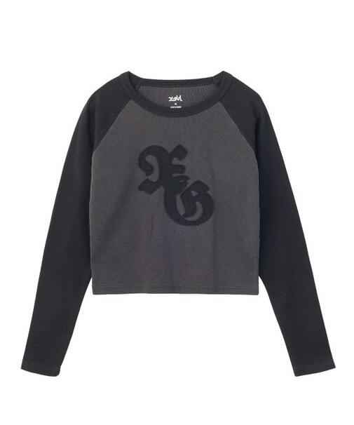 PIGMENT DYED PATCH RAGLAN L/S BABY TEE
