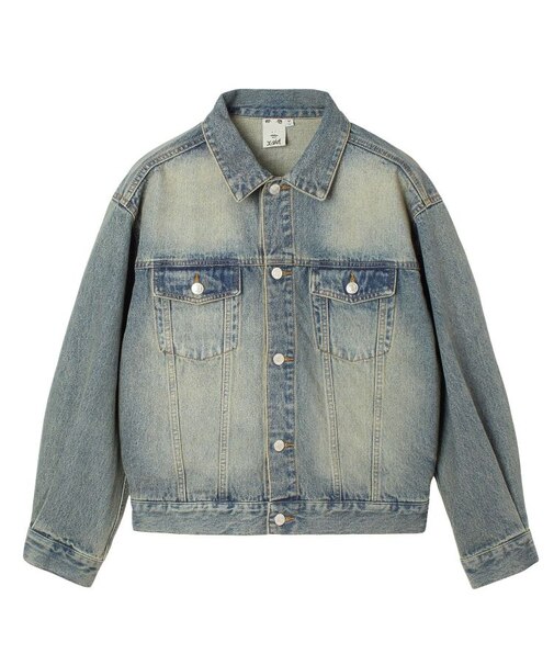 LOGO MARK STITCHED DENIM JACKET