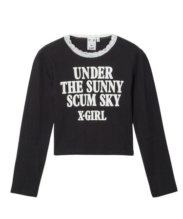 LACE TRIM L/S BABY TOP