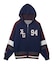 NUMBER AND LOGO JACQUARD ZIP UP KNIT TOP