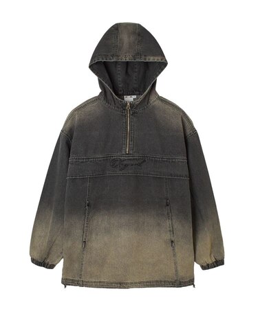 DUSTY DENIM ANORAK DRESS