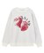 STRAWBERRY AND LOGO JACQUARD KNIT TOP
