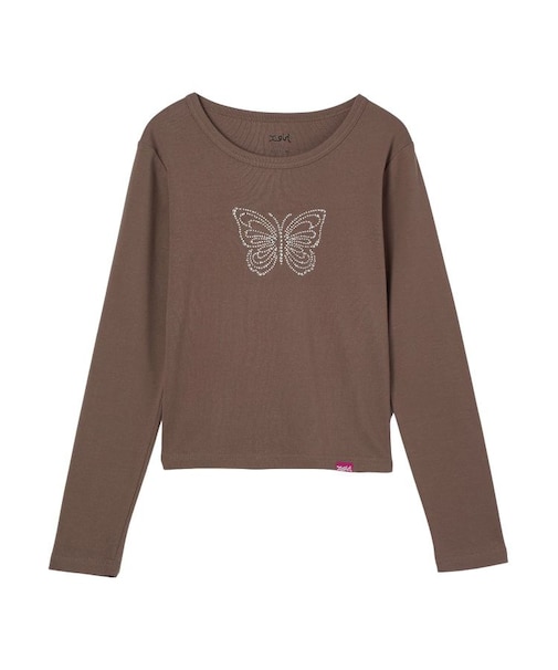 RHINESTONE BUTTERFLY L/S BABY TEE