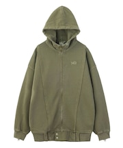 DISTRESSED ZIP UP SWEAT HOODIE DRESS