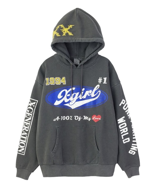 FADED MIX LOGO SWEAT HOODIE
