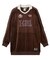 RHINESTONE LOGO VELOUR GAME SHIRT DRESS