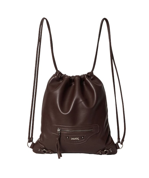 FAUX LEATHER UTILITY KNAPSACK