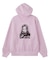 PIGMENT DYED FACE PATCH AND LOGO ZIP UP SWEAT HOODIE