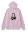 PIGMENT DYED FACE PATCH AND LOGO ZIP UP SWEAT HOODIE