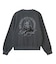 PIGMENT DYED FACE PATCH AND LOGO CREWNECK SWEATSHIRT